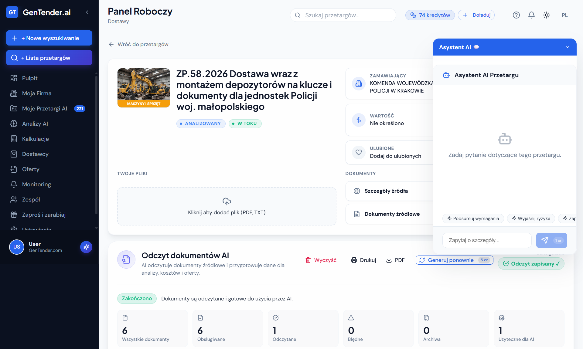 GenTender.com — AI Autopilot for Winning Tenders
